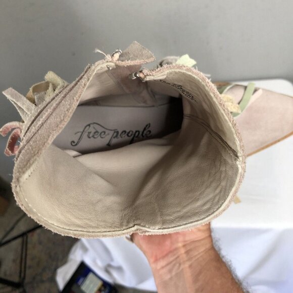 Free People Boots Womens 8 US 38 EU Lawless Fringe Pastel Western Boho Rodeo - Picture 7 of 16